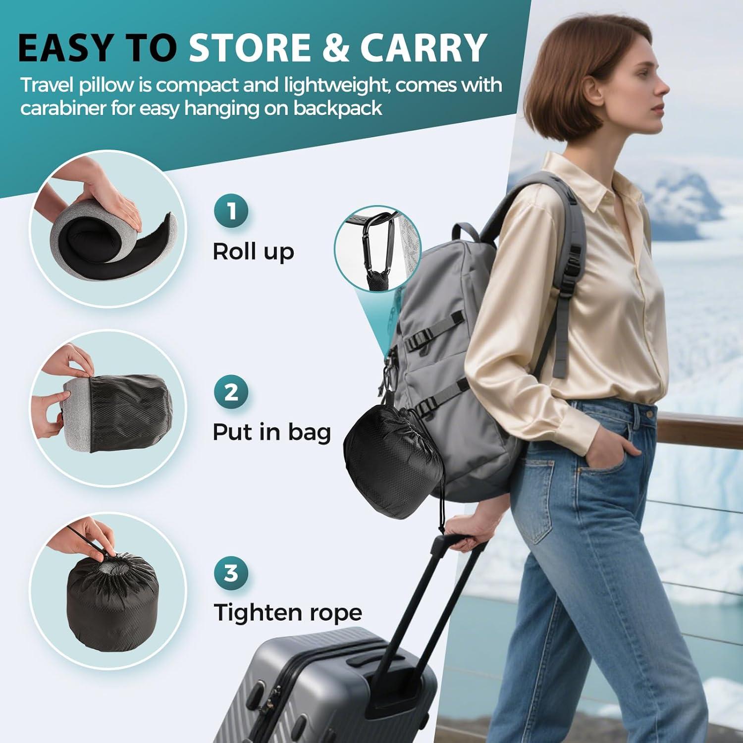 Almohada de Cuello Ergonómica FIOGIKO Gris - Espuma Viscoelástica