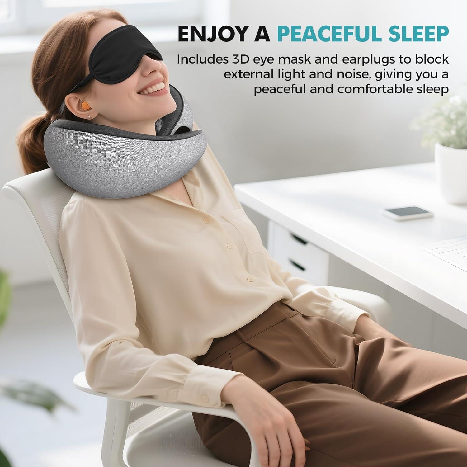 Almohada de Cuello Ergonómica FIOGIKO Gris - Espuma Viscoelástica