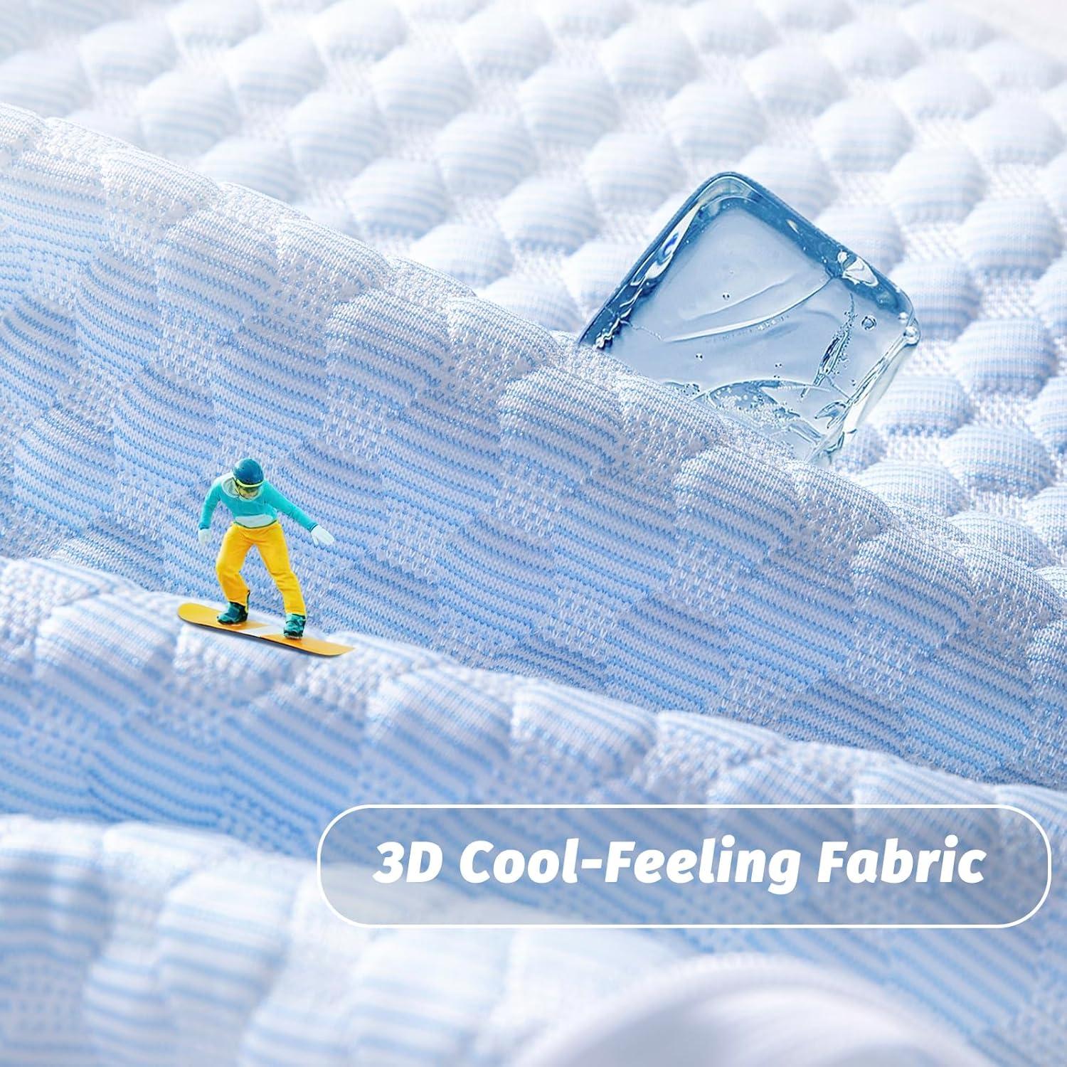 Cojín Ergonómico Baigee para Dormir de Lado 43x53cm Azul