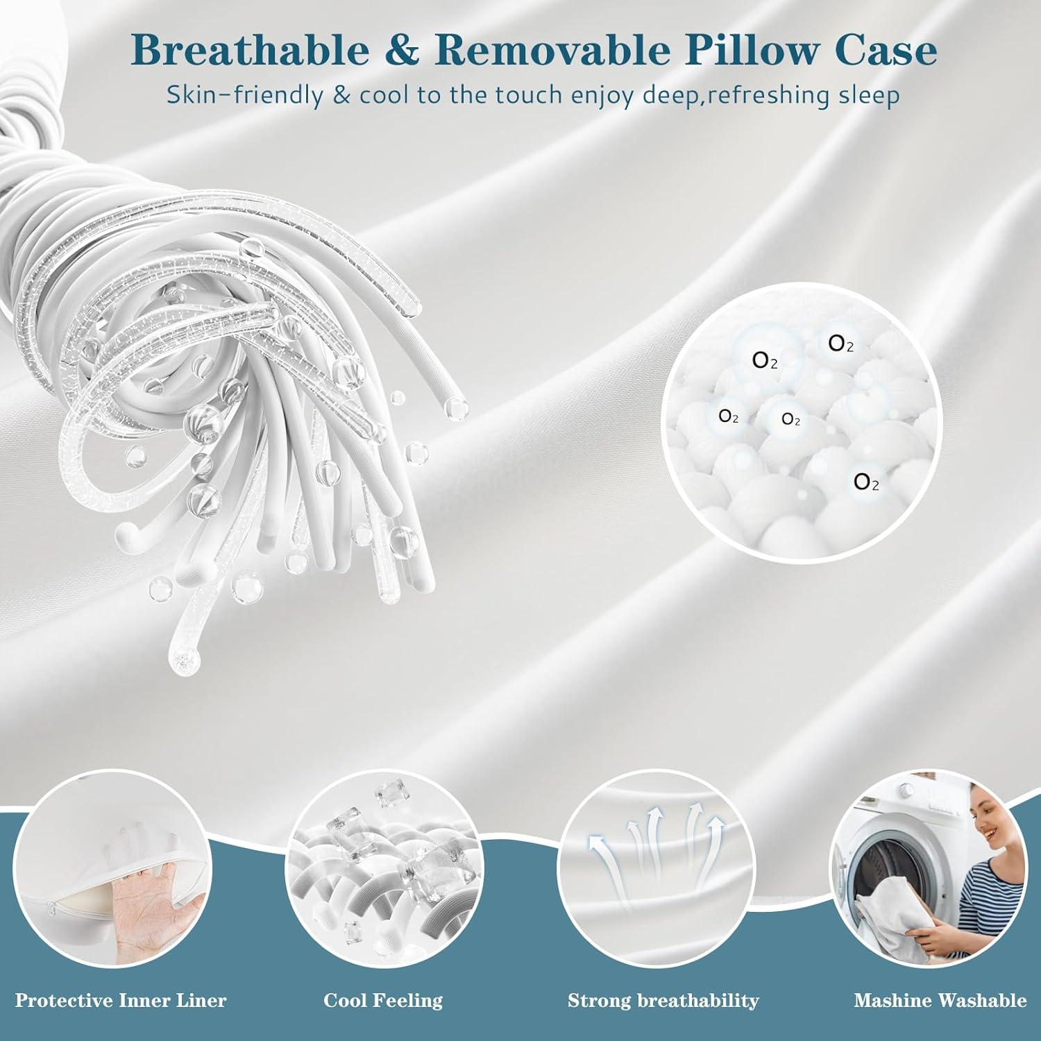 Almohada Ergonómica EUHAMS para Durmientes Laterales - Espuma de Memoria, Soporte para Cuello, Gris