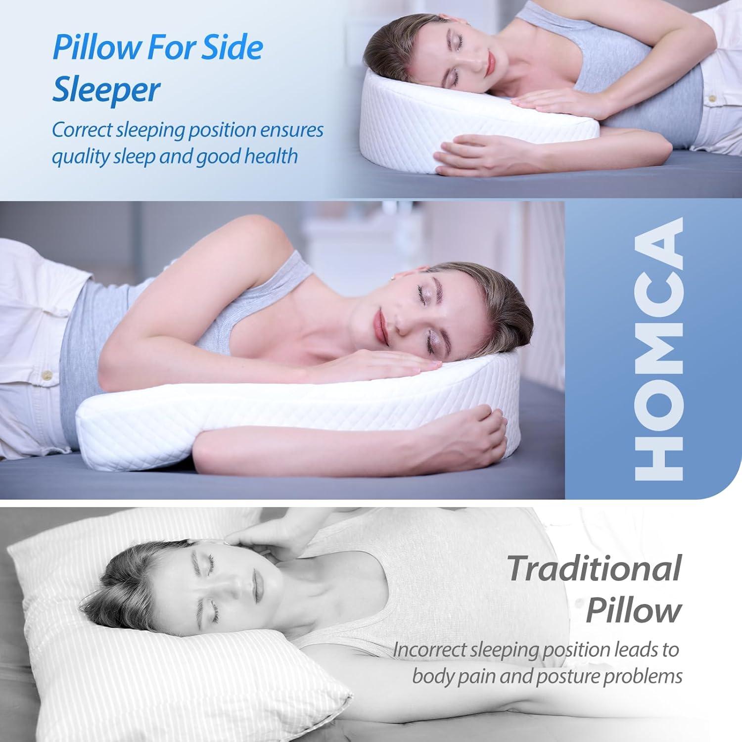 Almohada Cervical HOMCA Espuma Viscoelástica 60.5x44.7 cm