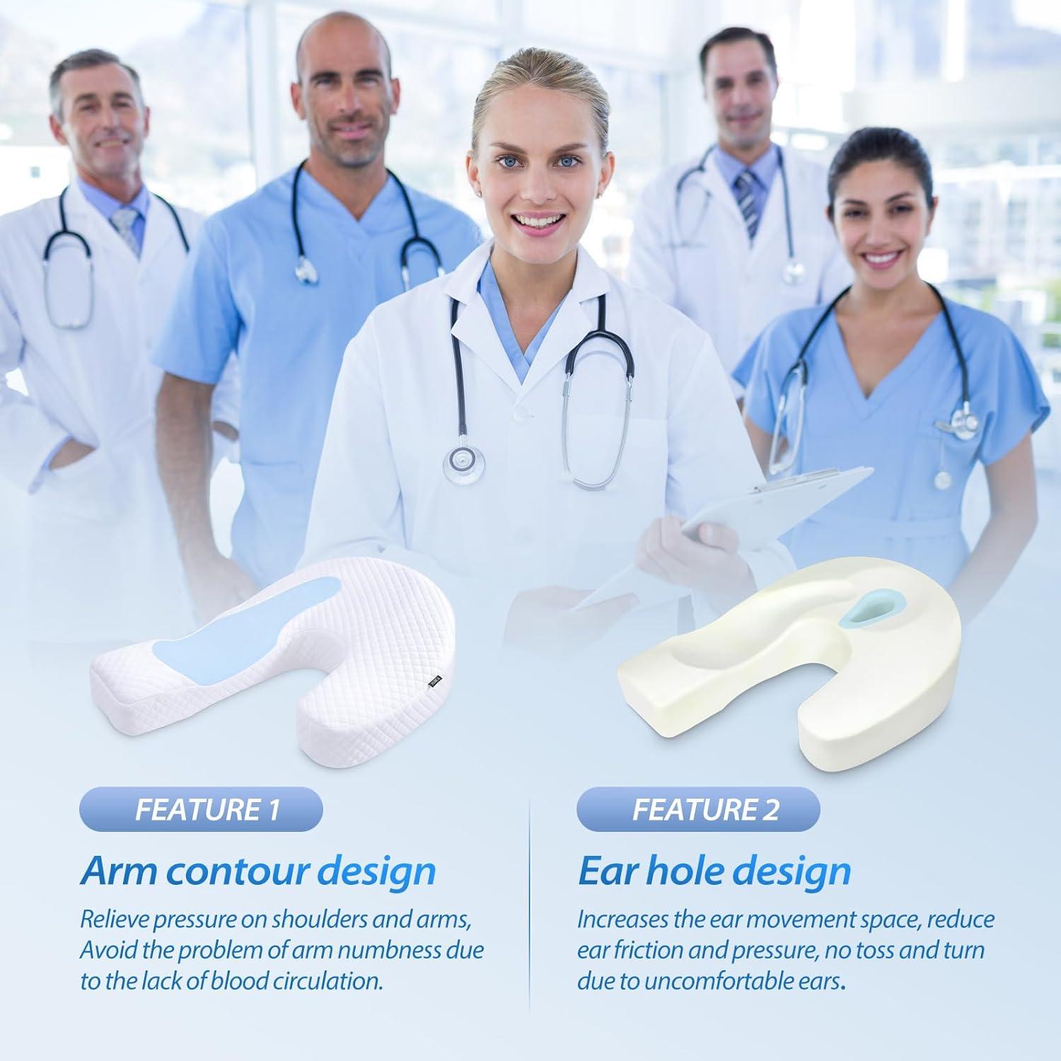 Almohada Cervical HOMCA Espuma Viscoelástica 60.5x44.7 cm