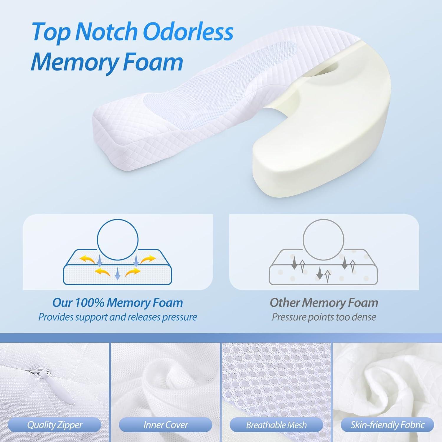 Almohada Cervical HOMCA Espuma Viscoelástica 60.5x44.7 cm