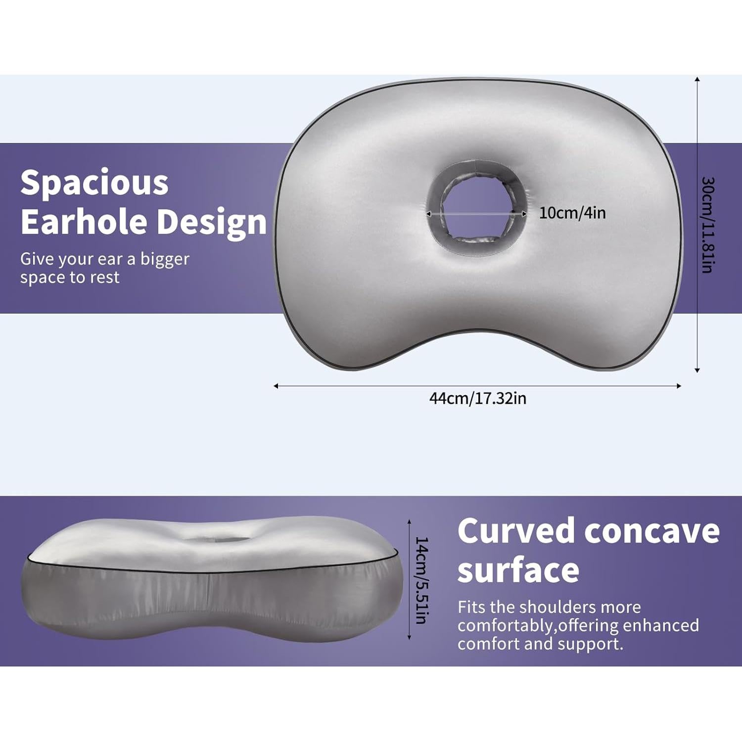 Almohada Ortopédica Nockovi Mini para Oídos Perforados 30x48 cm