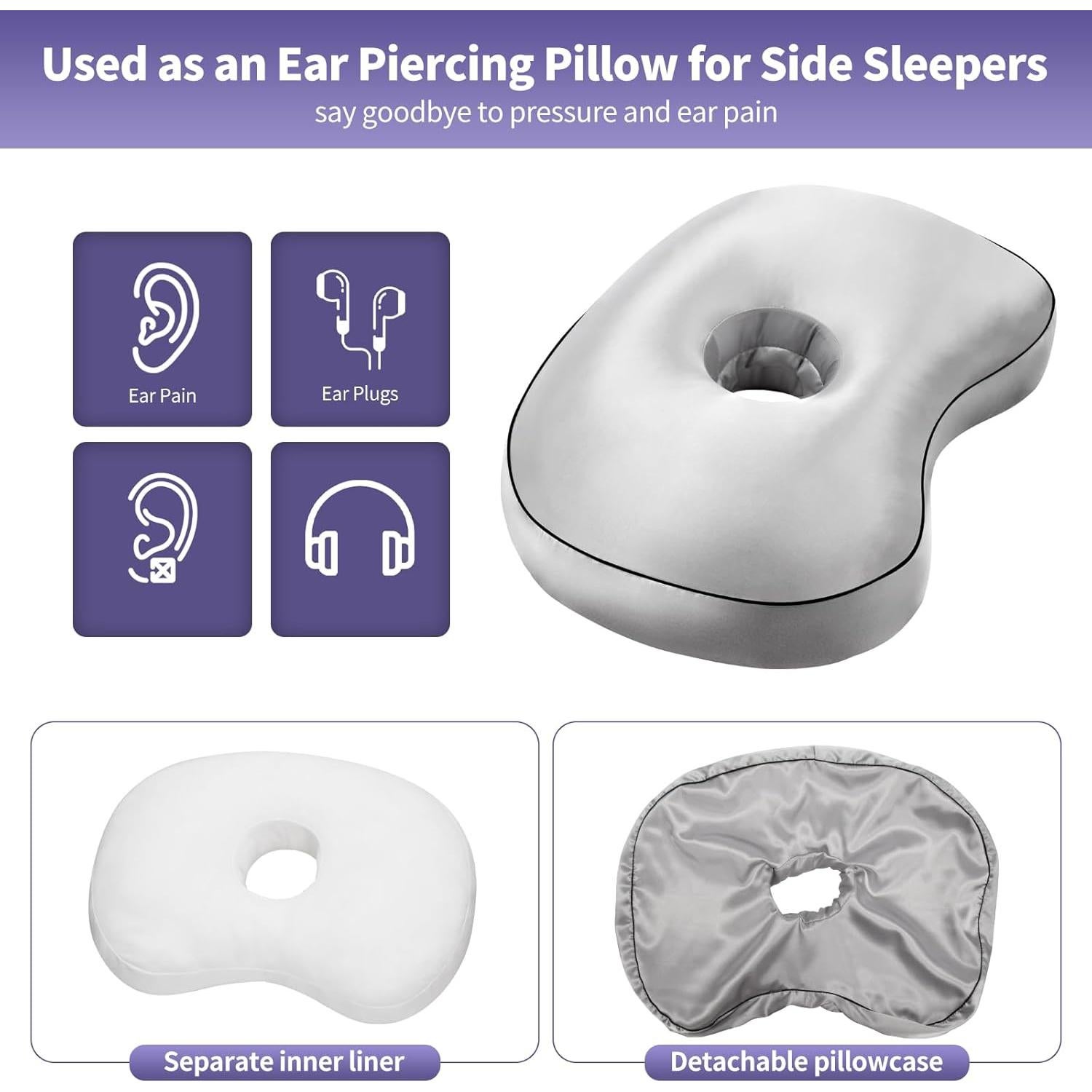 Almohada Ortopédica Nockovi Mini para Oídos Perforados 30x48 cm