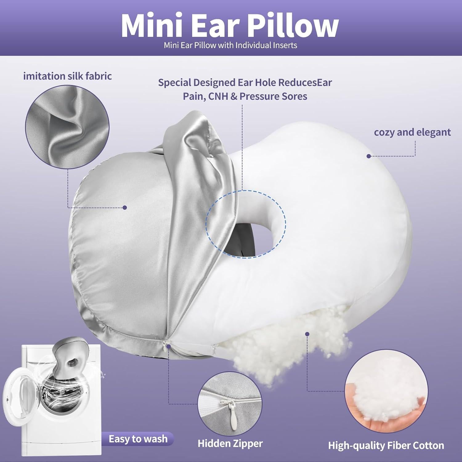 Almohada Ortopédica Nockovi Mini para Oídos Perforados 30x48 cm