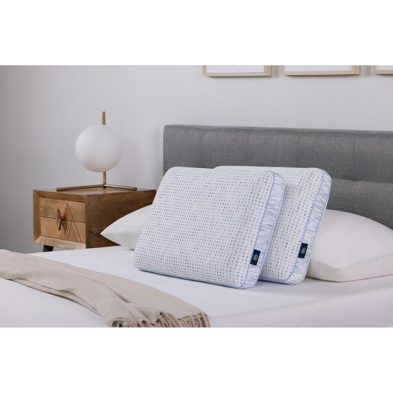 Almohada Serta ThermaGel Espuma de Memoria Reina Blanca