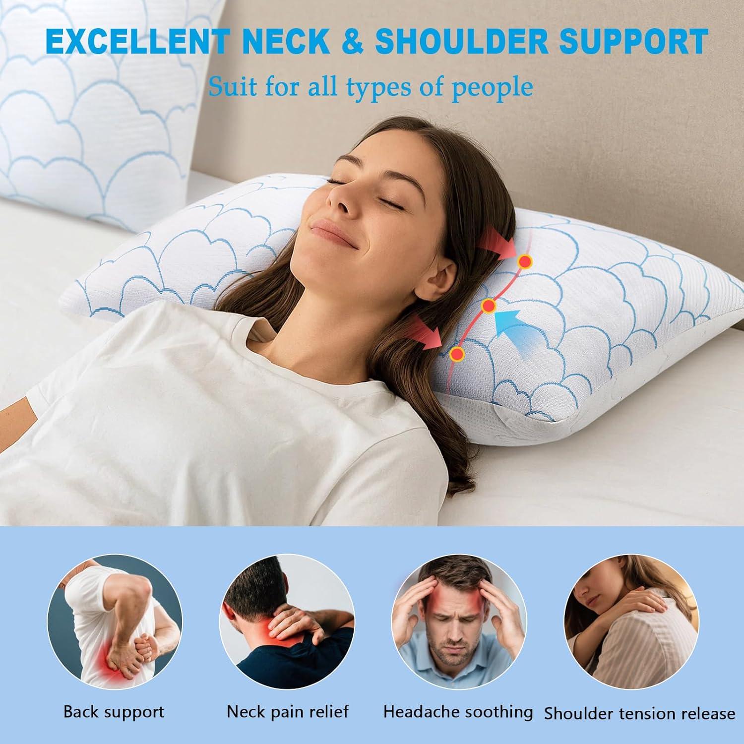 Juego de 2 Almohadas Refrigerantes Puzellot Tamaño Queen