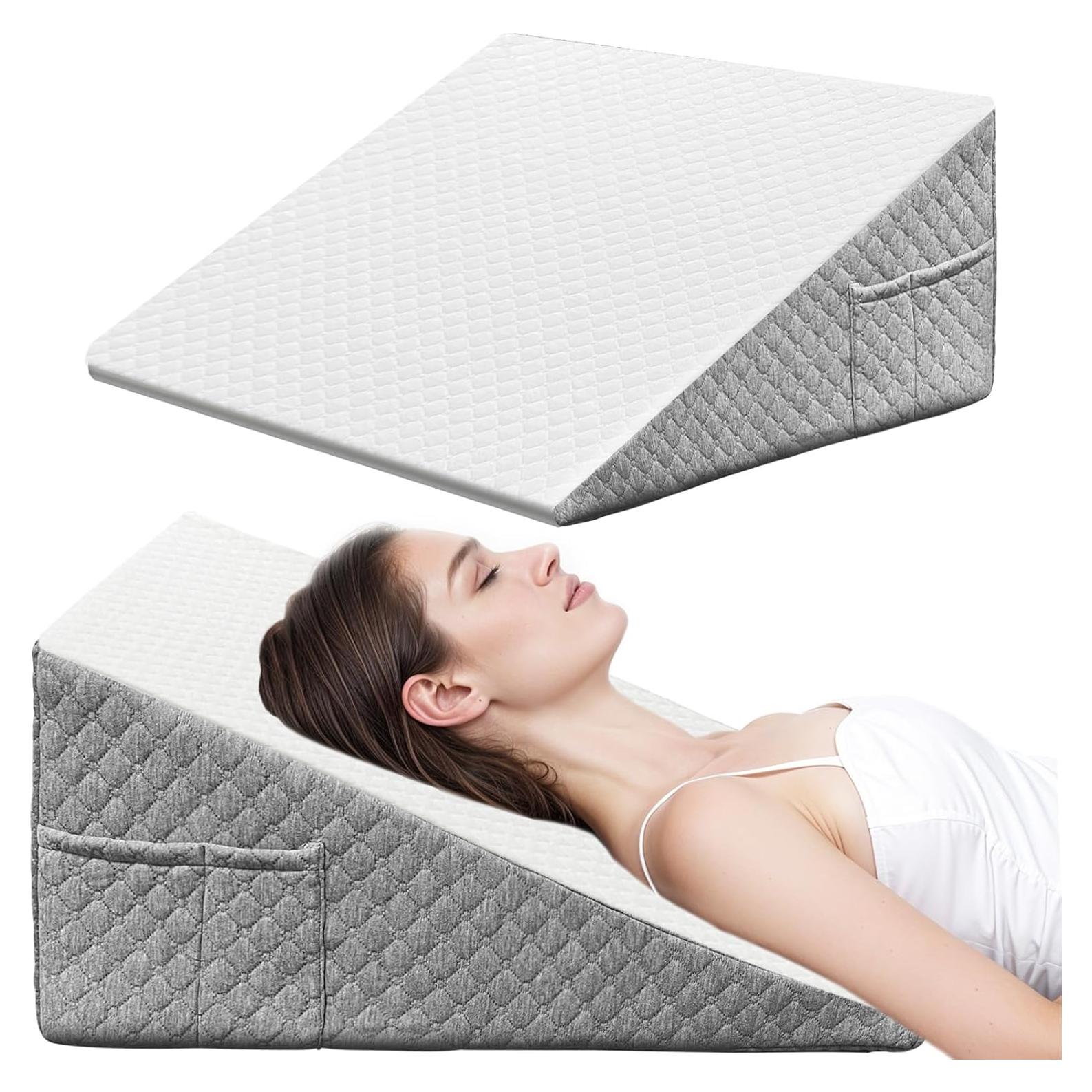 Cojín en Cuña OAISZ 25 cm Espuma Viscoelástica Gris Claro