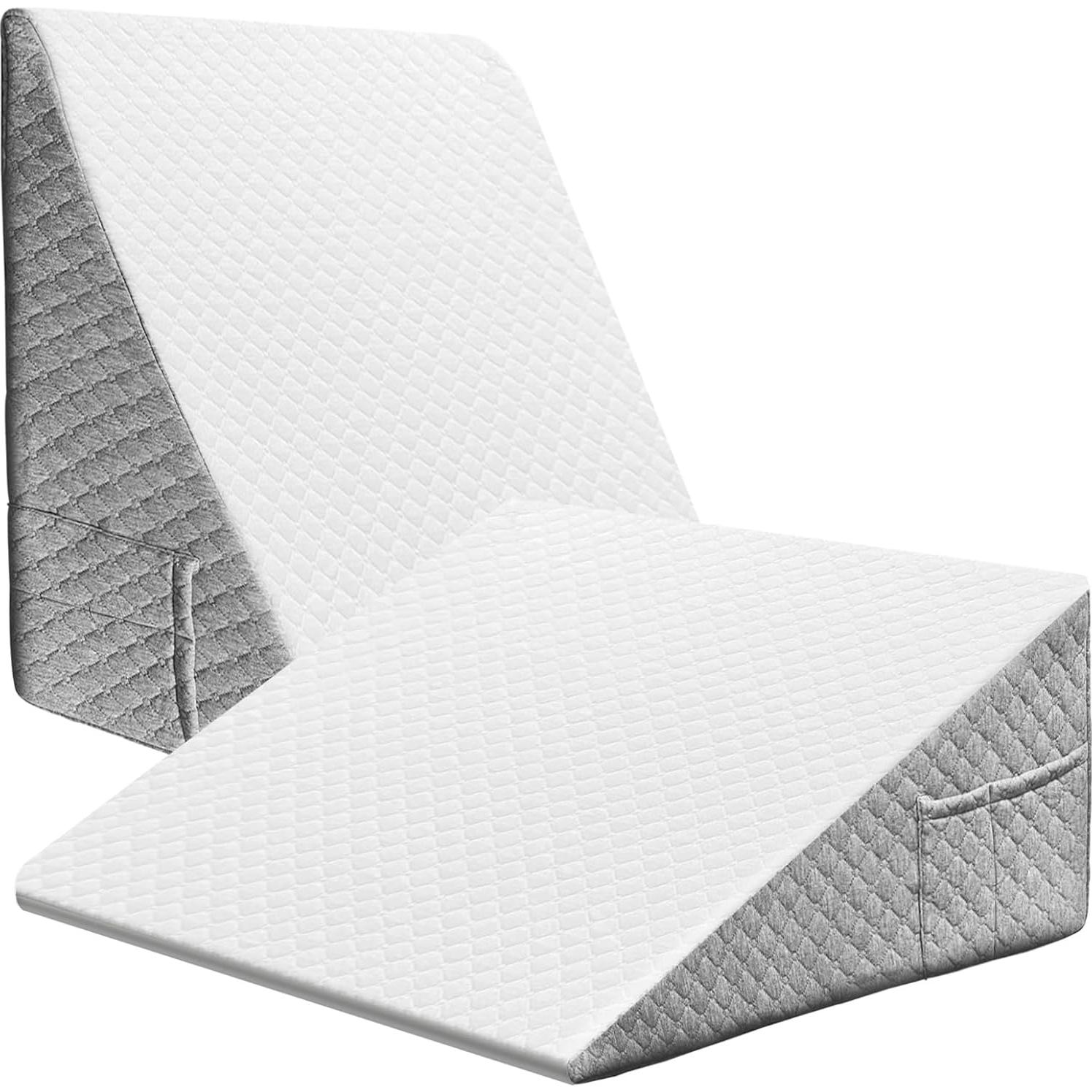 Cojín en Cuña OAISZ 25 cm Espuma Viscoelástica Gris Claro