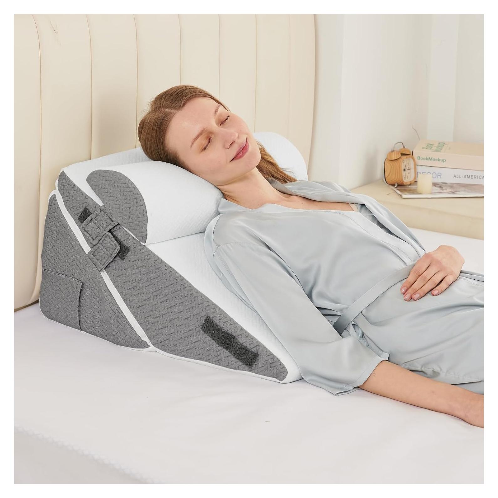 Juego de Almohadas en Cuña Sasttie Ajustable 3 Piezas Espuma