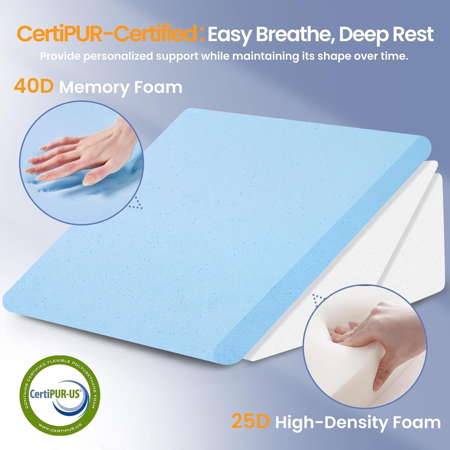 Juego de Almohadas en Cuña Sasttie Ajustable 3 Piezas Espuma