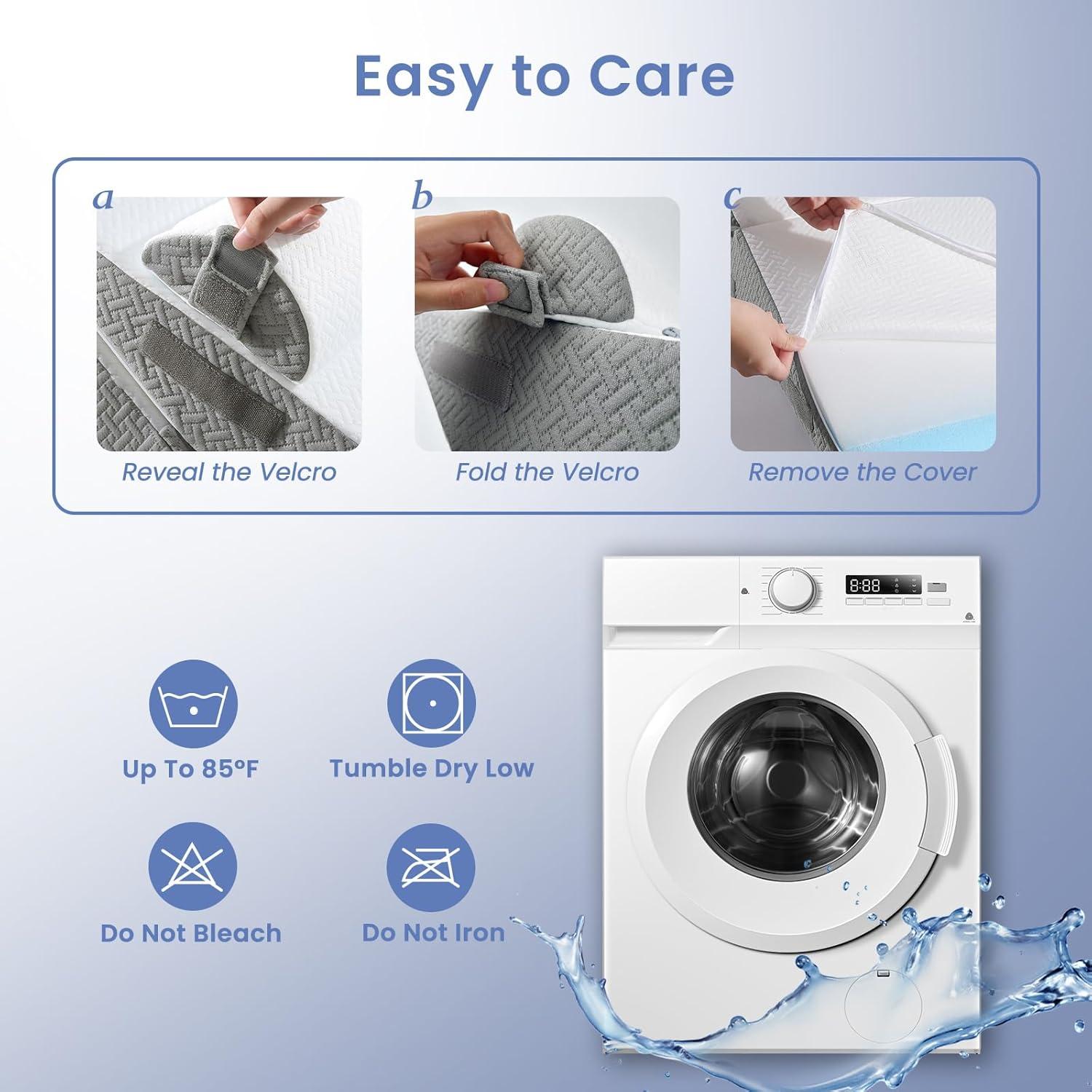 Juego de Almohadas en Cuña Sasttie Ajustable 3 Piezas Espuma