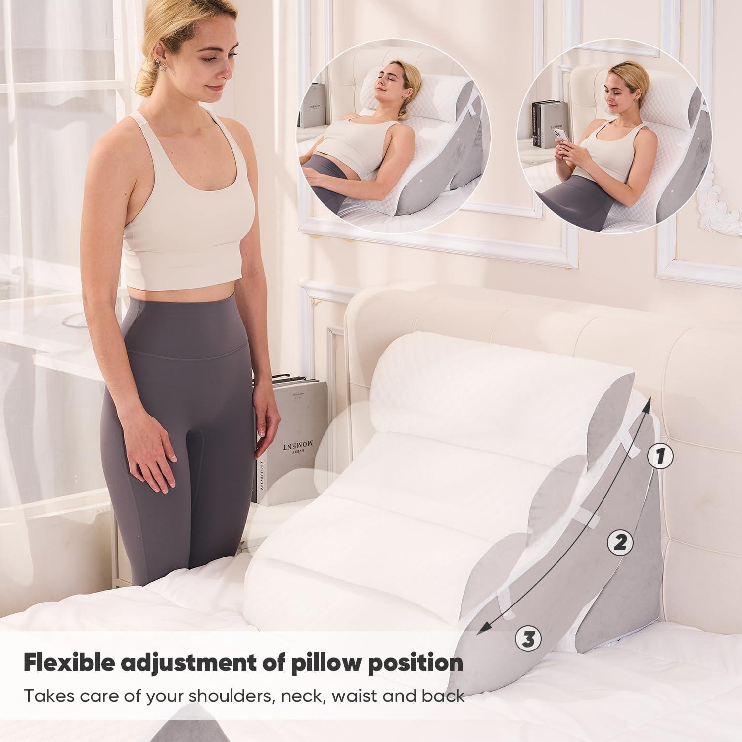 Juego de 4 Almohadas en Cuña Ortopédica OAISZ - Espuma Viscoelástica