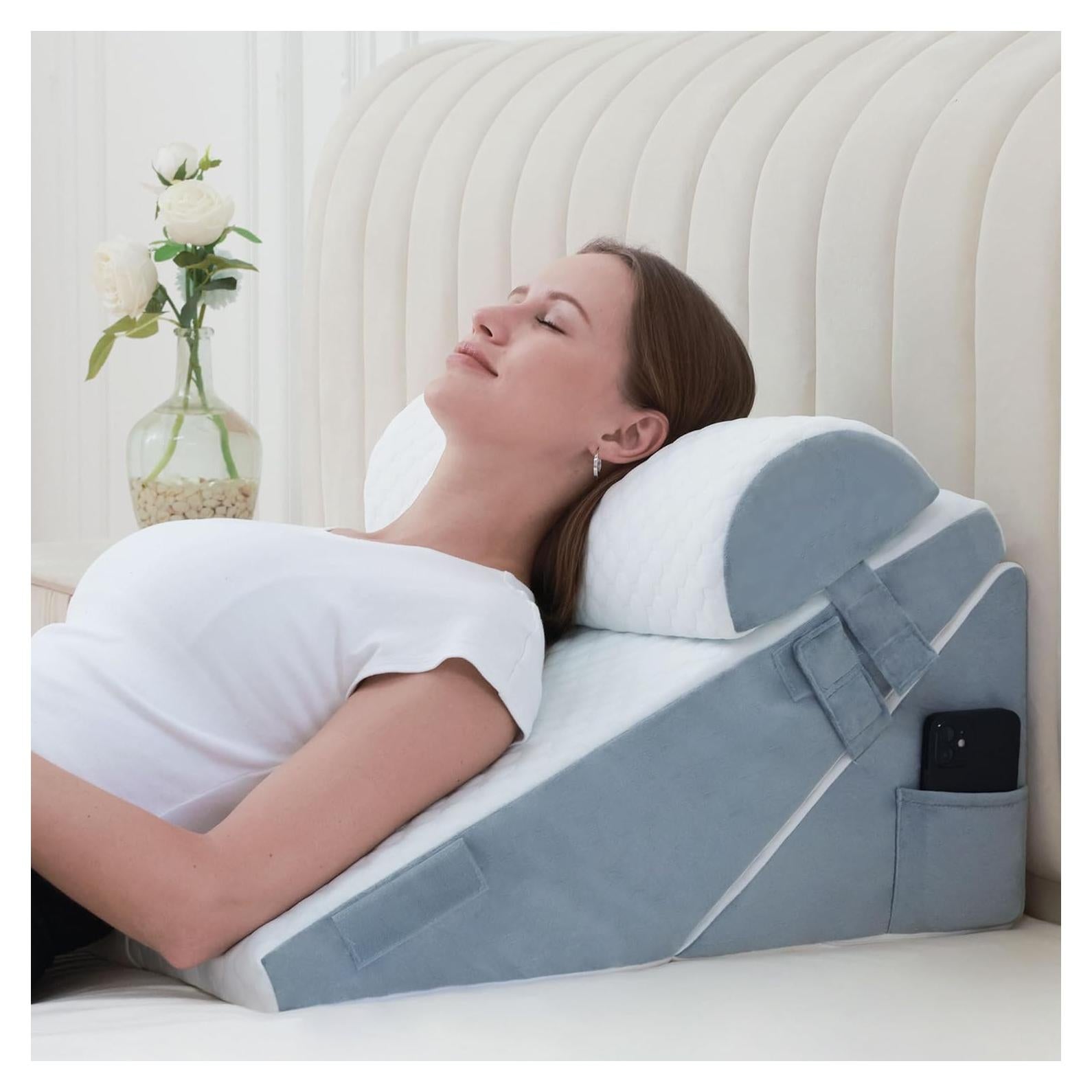 Juego de 3 Almohadas en Cuña Ortopédicas HDJOAPS 22x30 cm