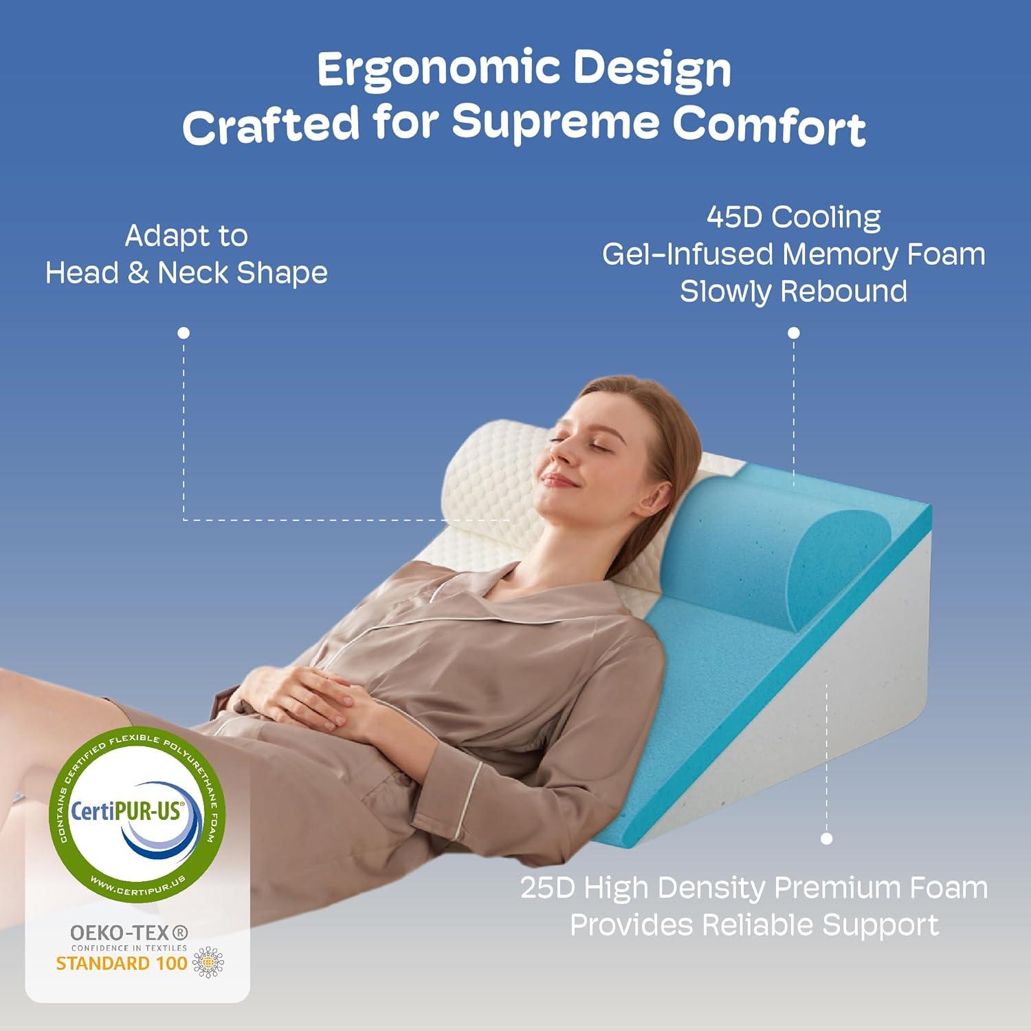 Cojín en cuña Simpledad 3 piezas 30.48 cm para reflujo y dolor