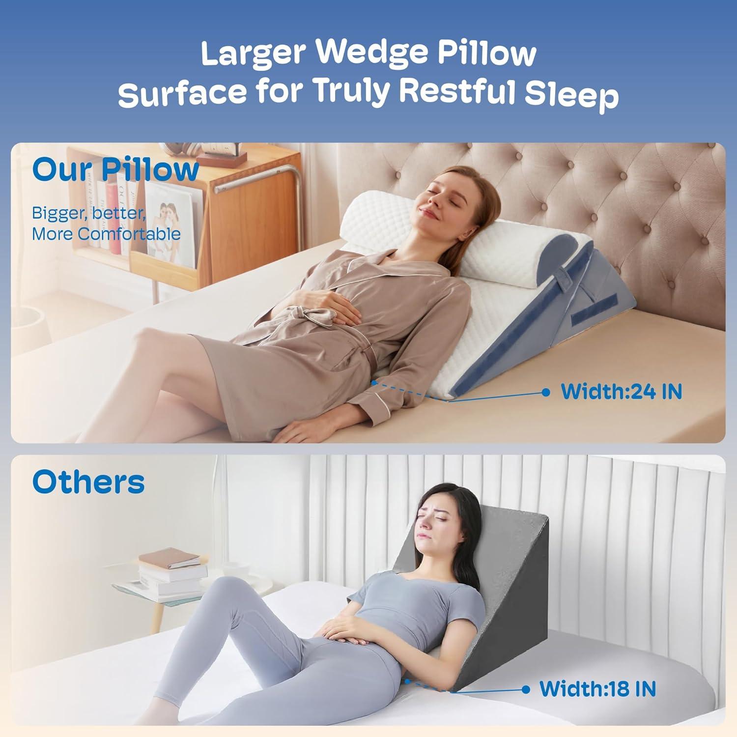 Cojín en cuña Simpledad 3 piezas 30.48 cm para reflujo y dolor