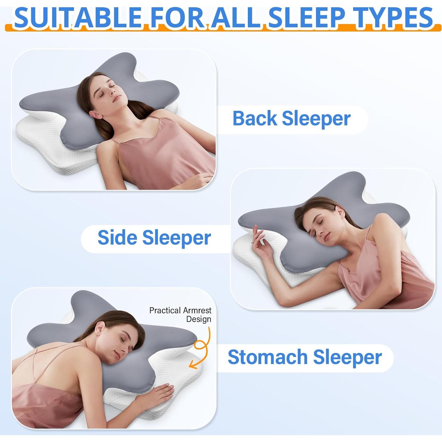 Almohada Cervical Ehomfory P-130 Espuma de Memoria Refrigerante