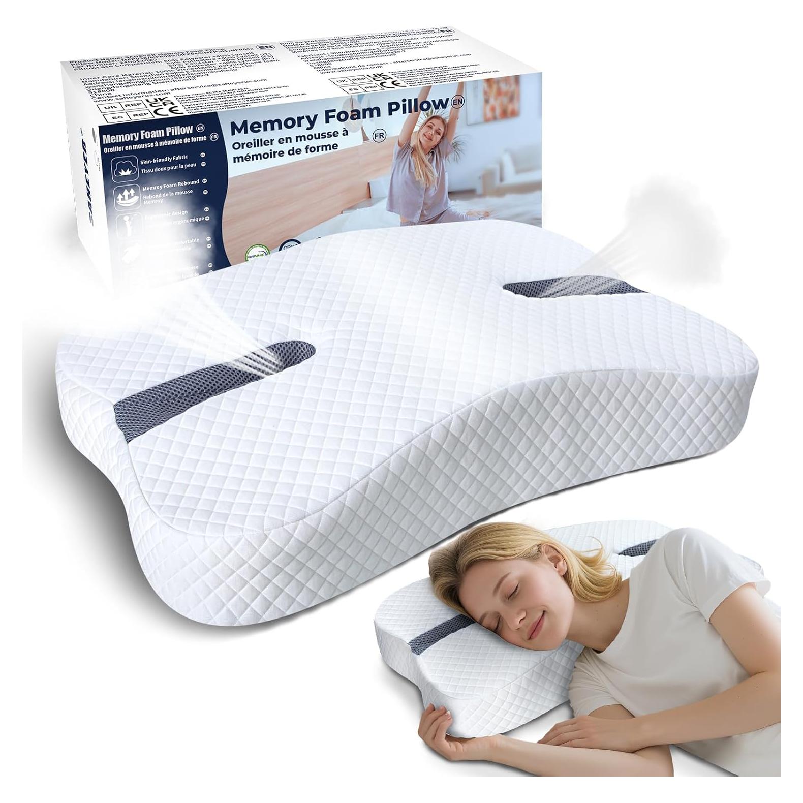 Almohada Anti-Ronquidos SAHEYER Espuma de Memoria 60x38cm