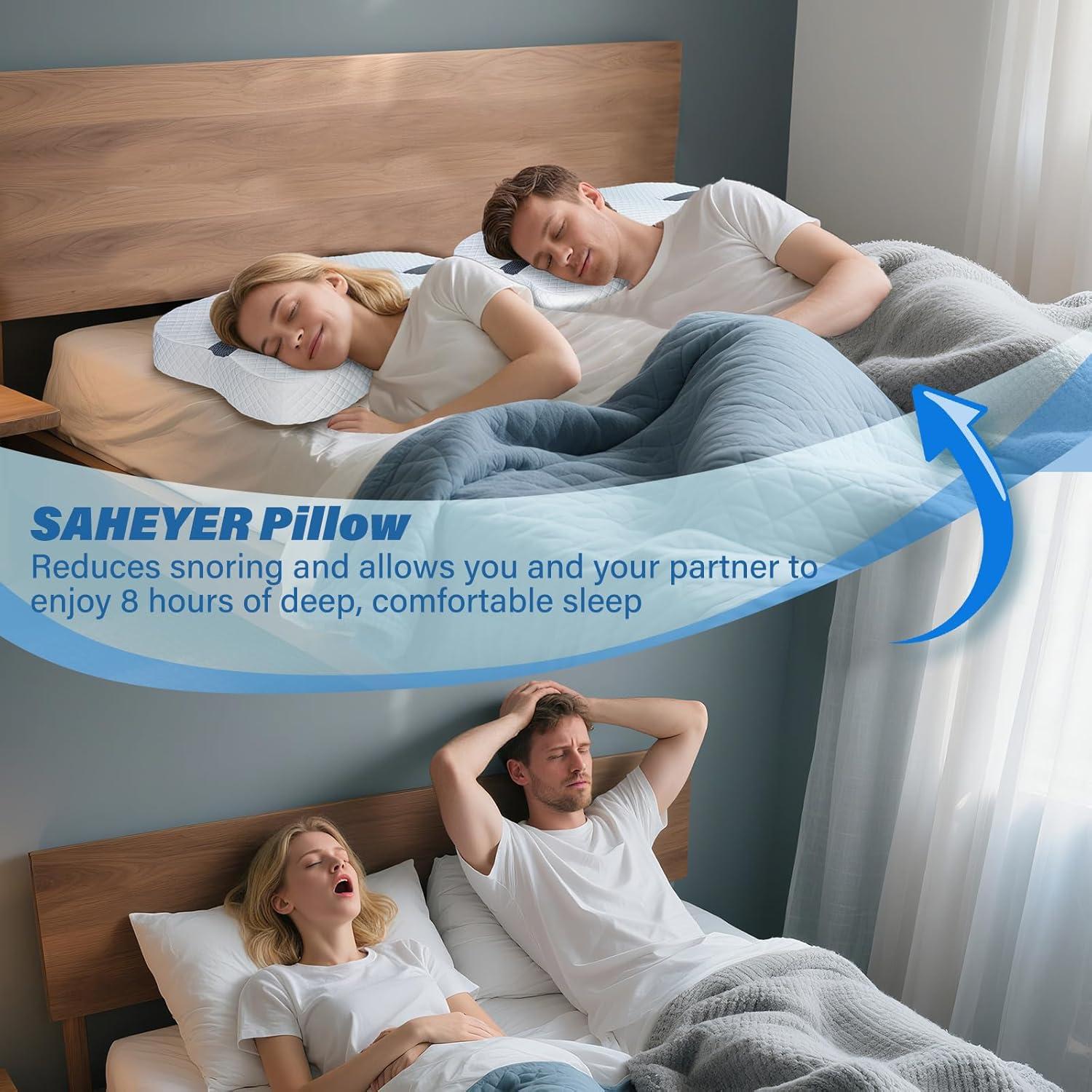 Almohada Anti-Ronquidos SAHEYER Espuma de Memoria 60x38cm