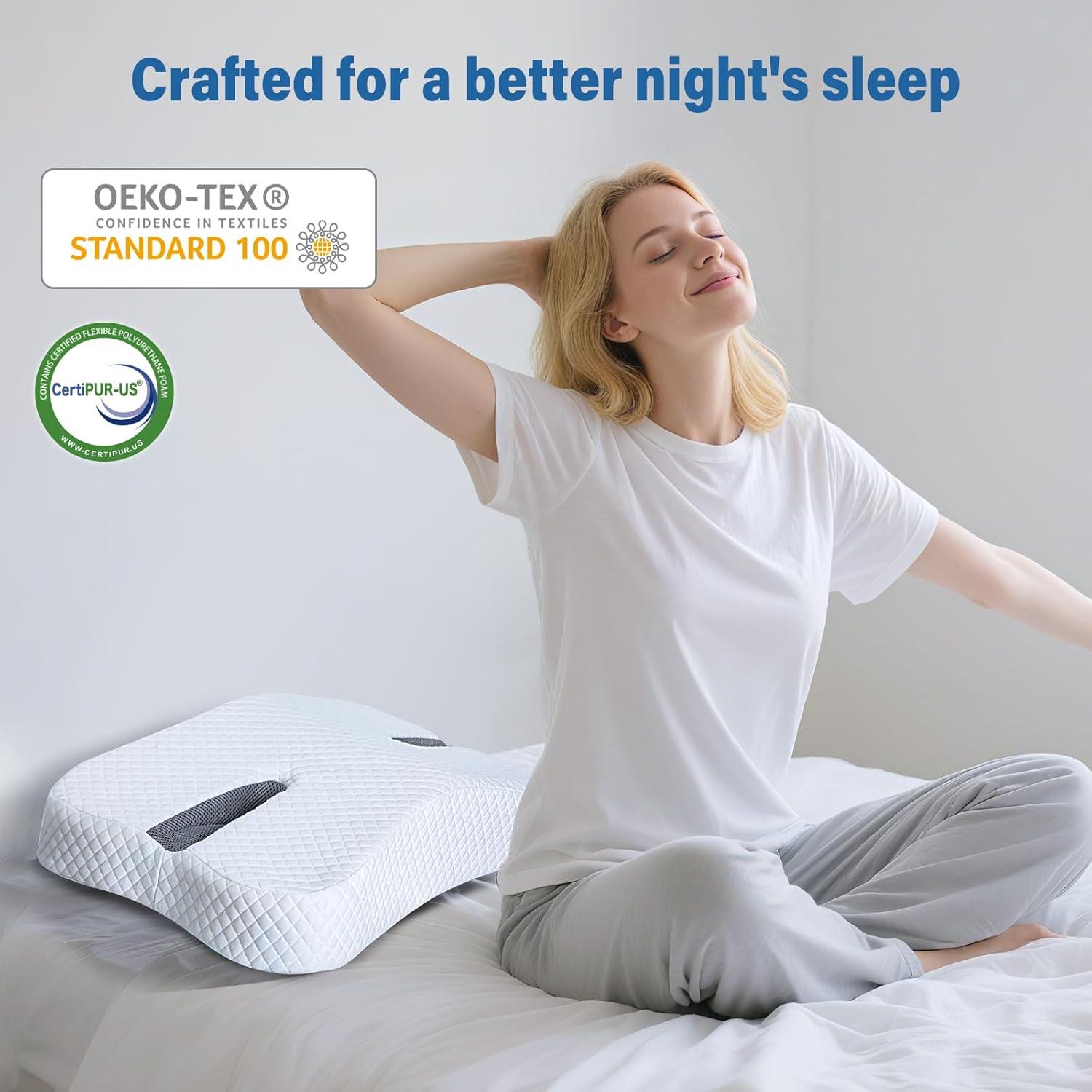 Almohada Anti-Ronquidos SAHEYER Espuma de Memoria 60x38cm