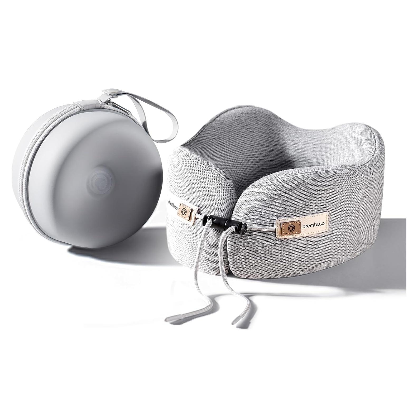 Almohada de Cuello Drembloo Gris Espuma de Memoria Ergonómica