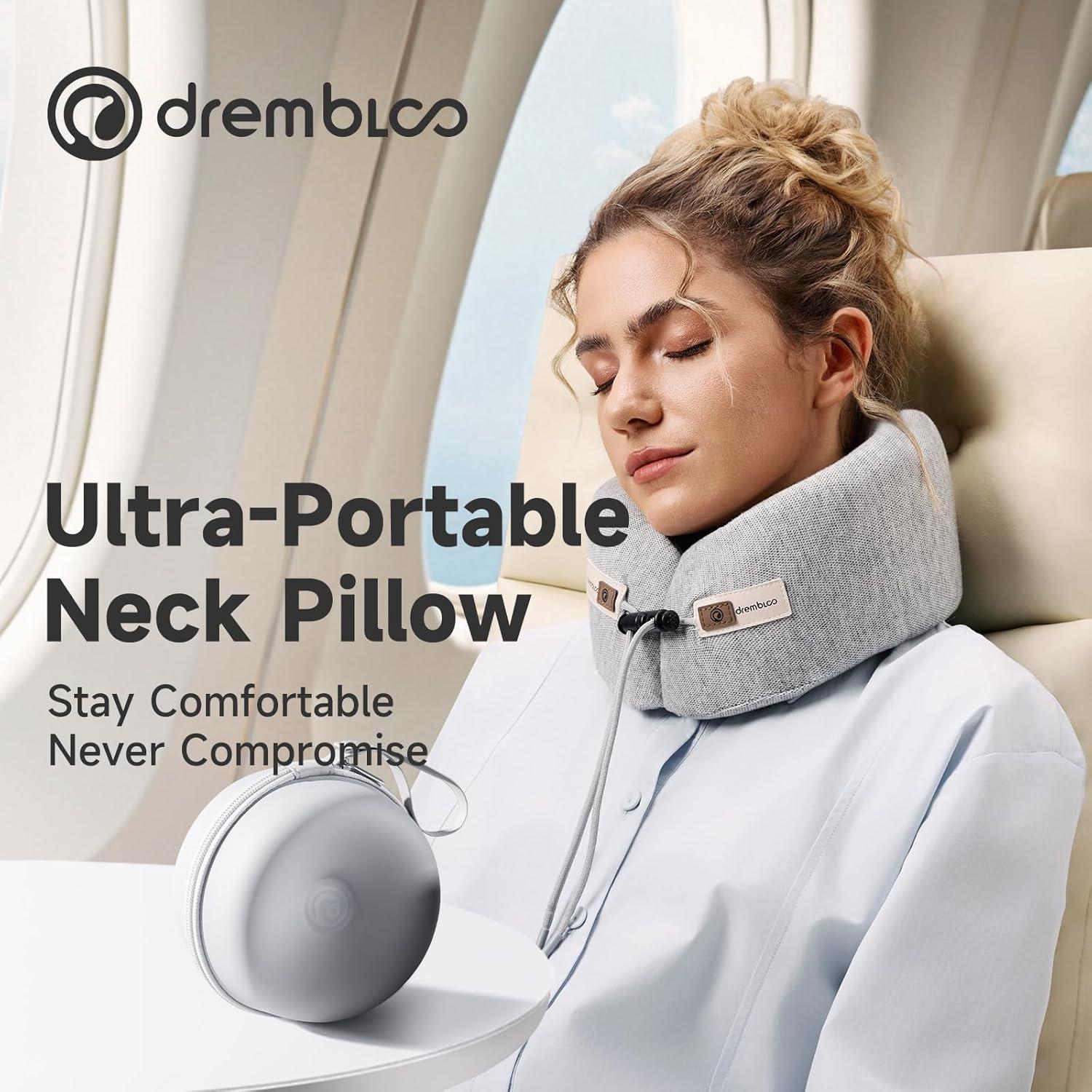 Almohada de Cuello Drembloo Gris Espuma de Memoria Ergonómica