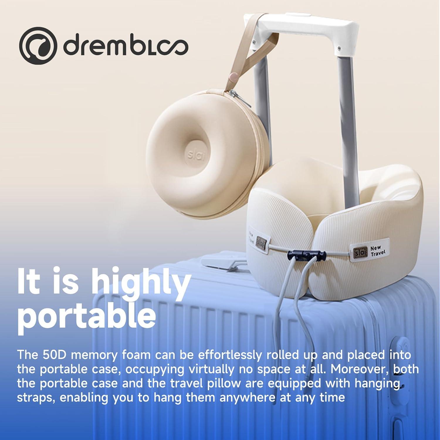 Almohada de Cuello Drembloo Gris Espuma de Memoria Ergonómica