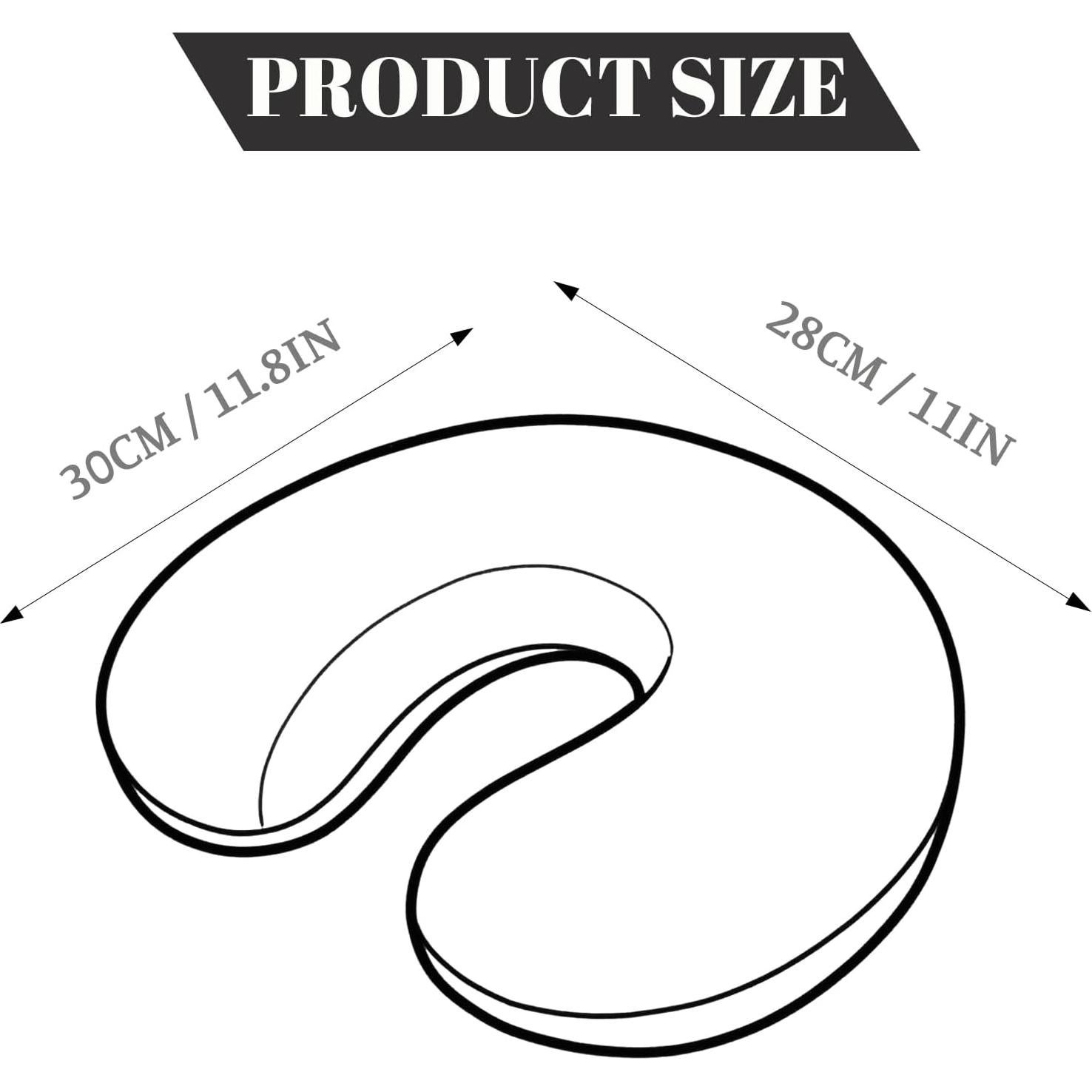 Almohada de Viaje Gluck Plants Espuma con Memoria Negra 30x28cm