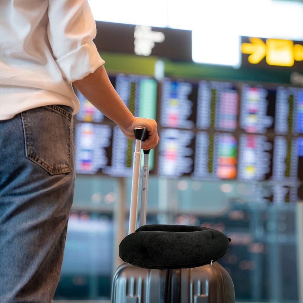 Almohada de Viaje Gluck Plants Espuma con Memoria Negra 30x28cm