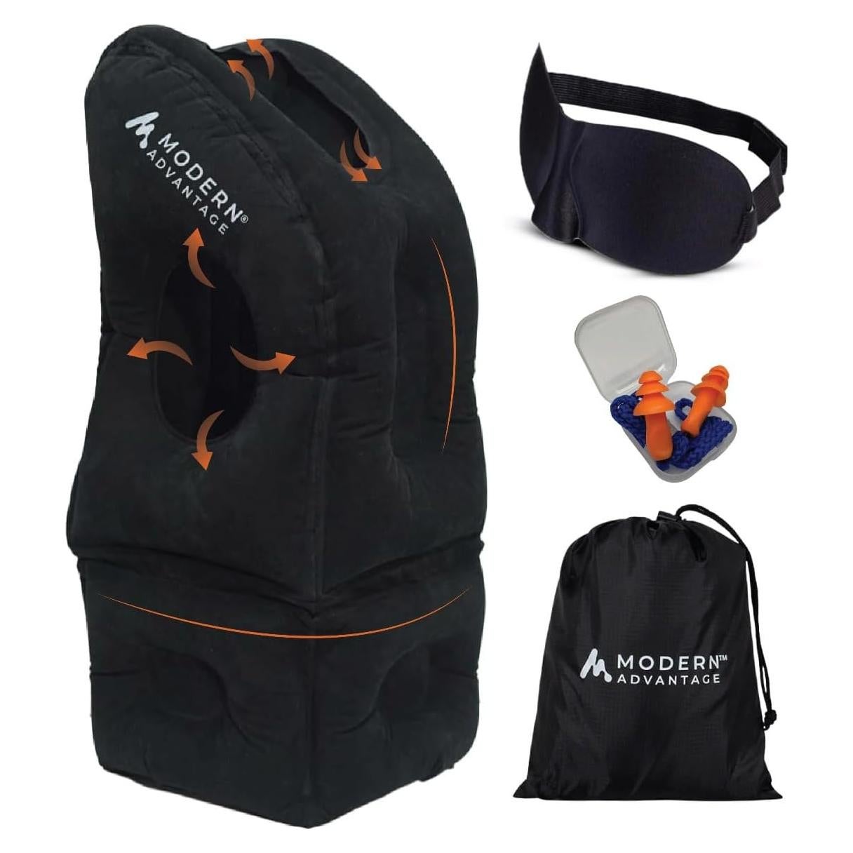 Almohada de Viaje Inflable Modern Advantage con Soporte Ajustable