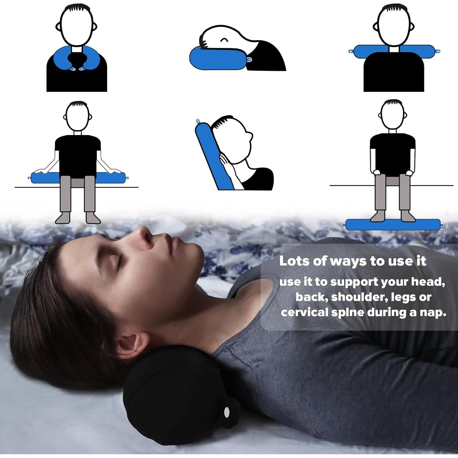 Almohada de Viaje Ajustable Aatacas Espuma de Memoria 2 Pcs