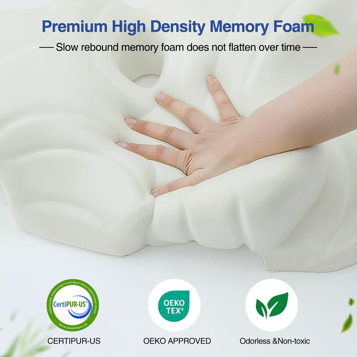 Almohada Cervical Qichida Ergonómica Espuma Viscoelástica 1.44kg