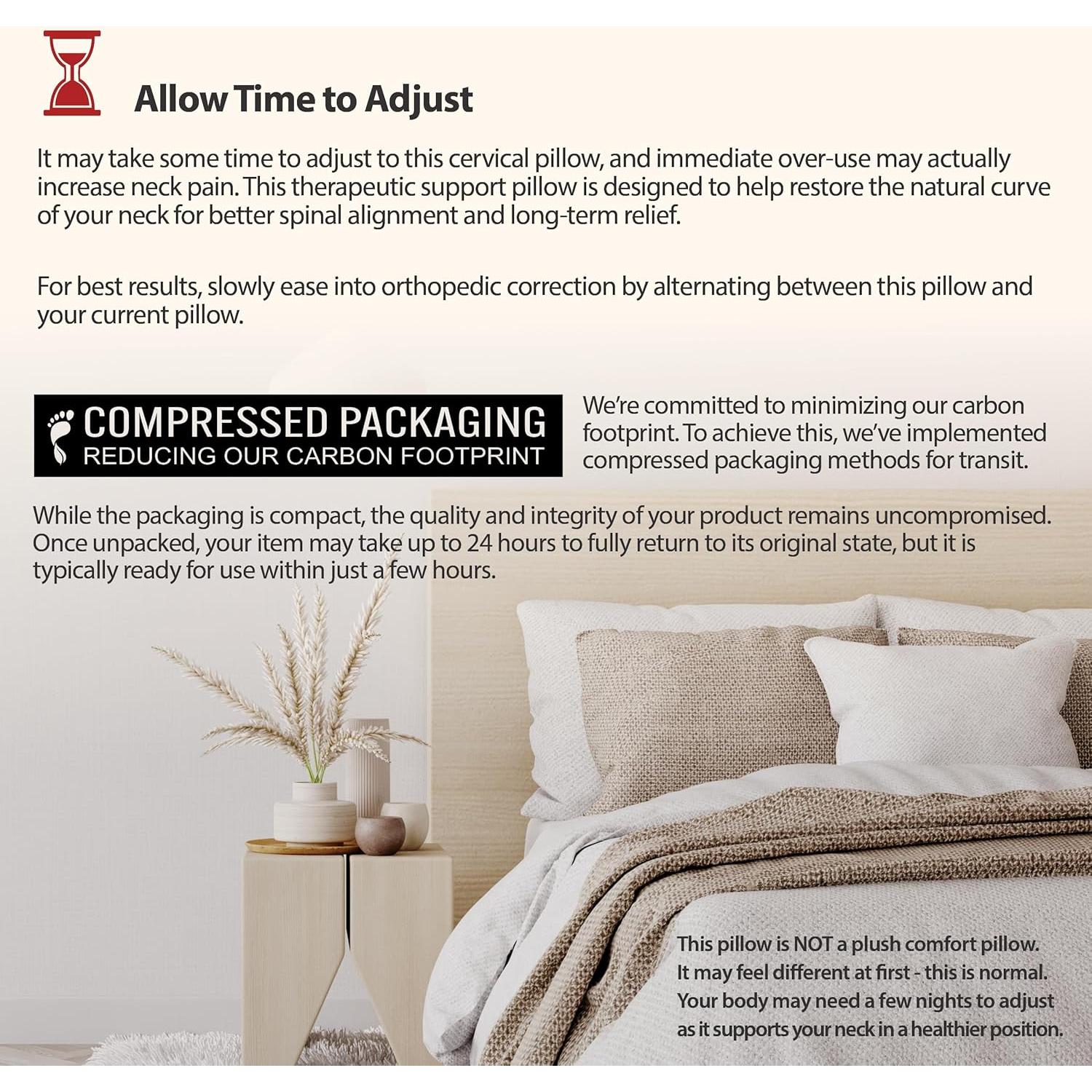 Almohada Cervical Core Products Tri-Core Comfort Zone 61x41cm