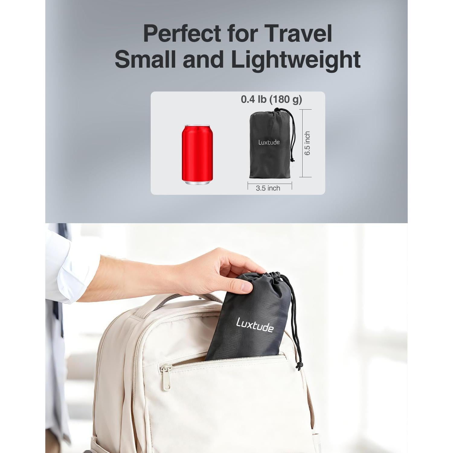 Almohada Inflable Cervical Luxtude para Viajar y Dormir