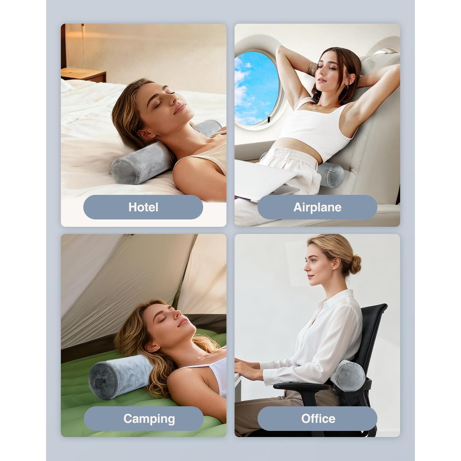 Almohada Inflable Cervical Luxtude para Viajar y Dormir