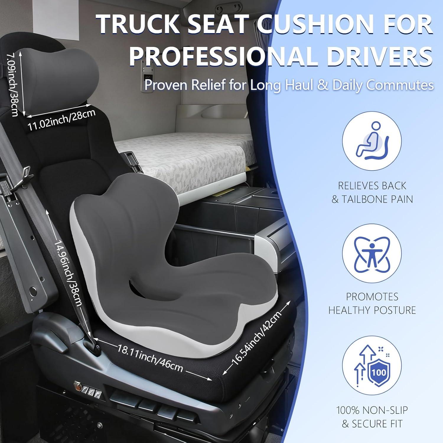 Cojín de Asiento y Respaldo 2-en-1 Genérico para Camiones