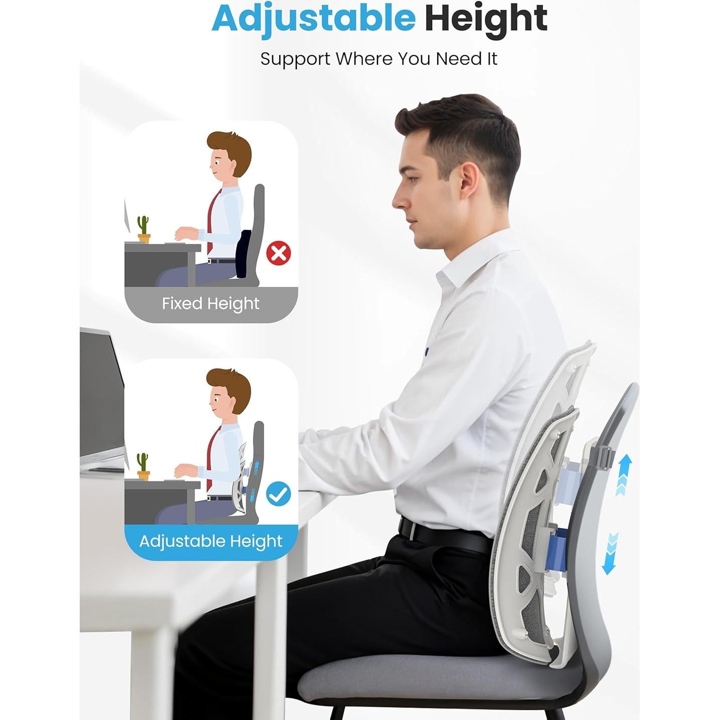 Cojín de Soporte Lumbar Calentado y Masajeador Comfier CF-1313