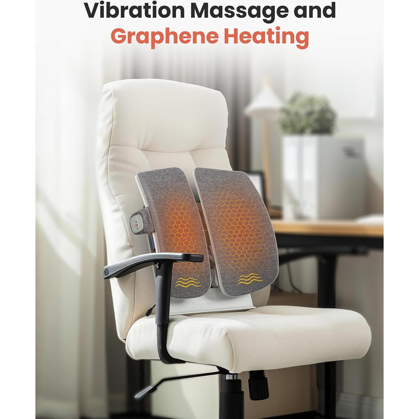 Cojín de Soporte Lumbar Calentado y Masajeador Comfier CF-1313