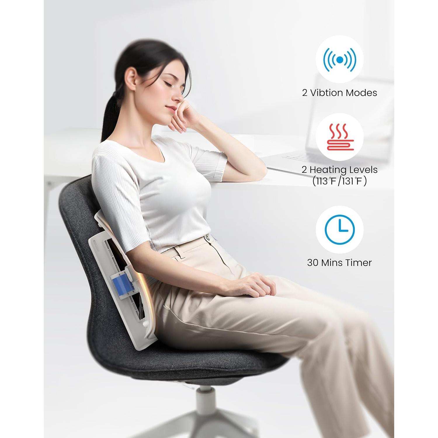 Cojín de Soporte Lumbar Calentado y Masajeador Comfier CF-1313