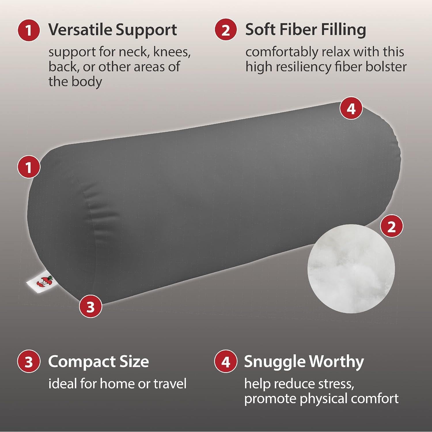 Almohada Ortopédica Bolster Core Products ROL-300-GR 43x18cm