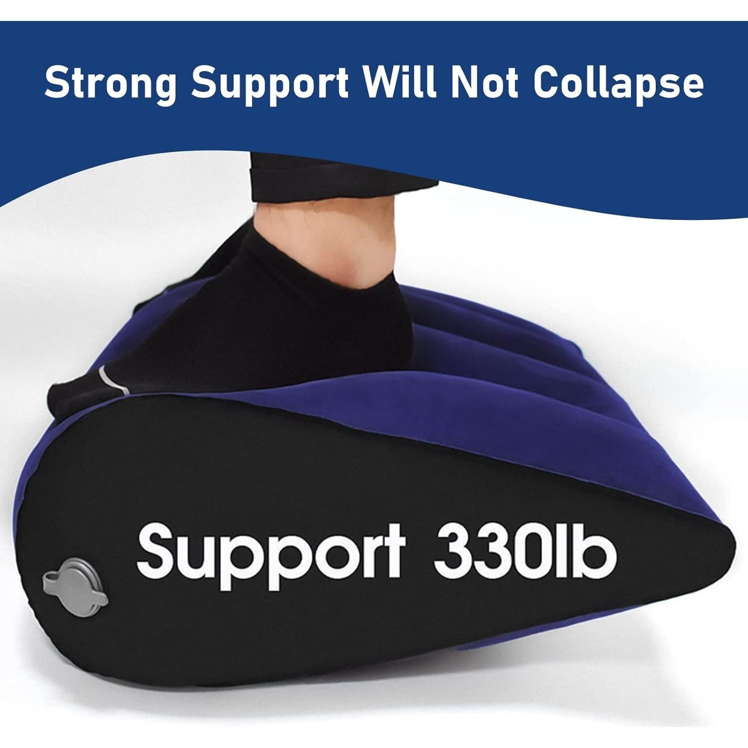 Cojín Inflable en Forma de Cuña LuxoCare - Soporte Espalda y Piernas