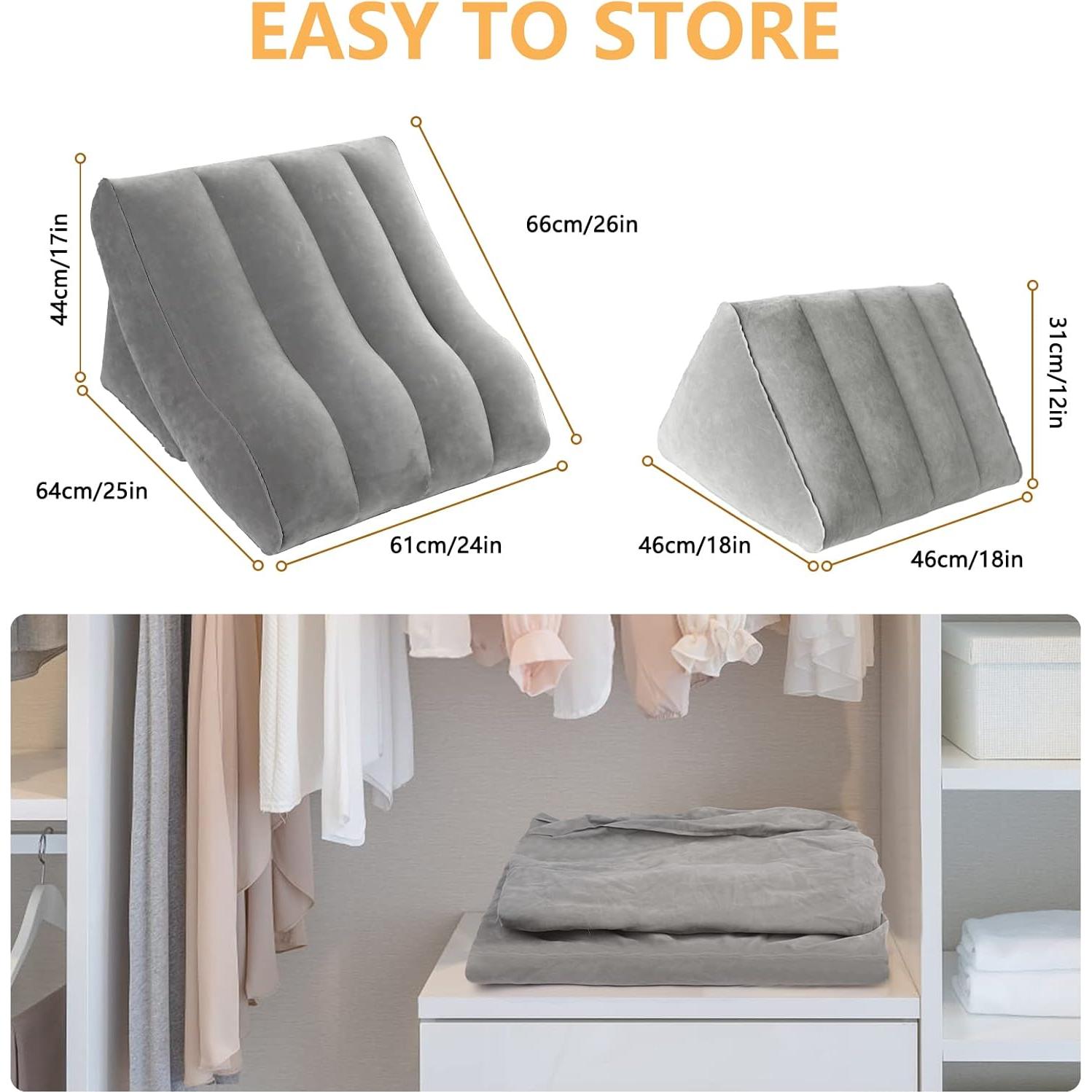 Juego de Almohadas Inflables EKEPE en Cuña Ajustables para Dormir