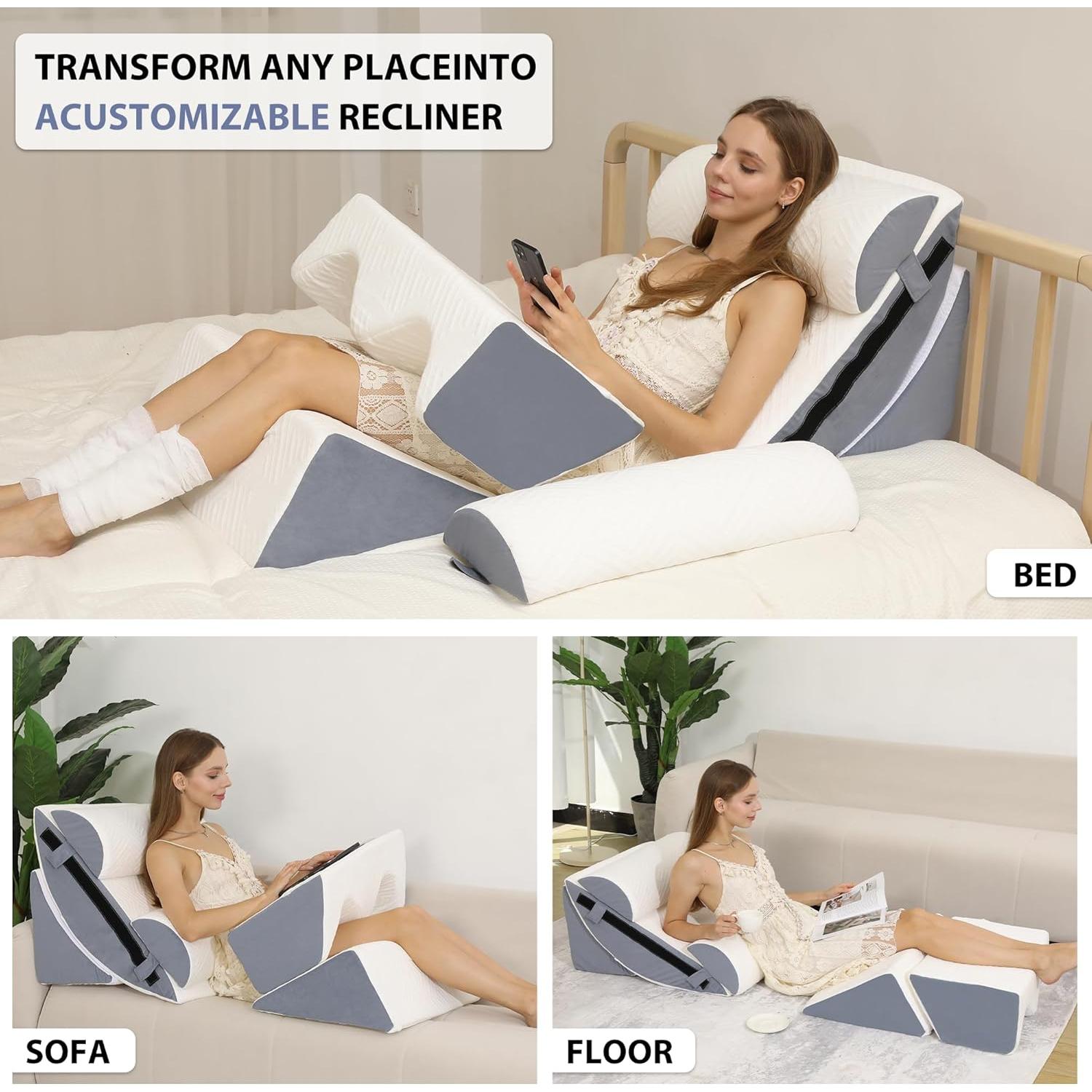 Juego de 6 almohadas ortopédicas Acxseo para recuperación y reflujo