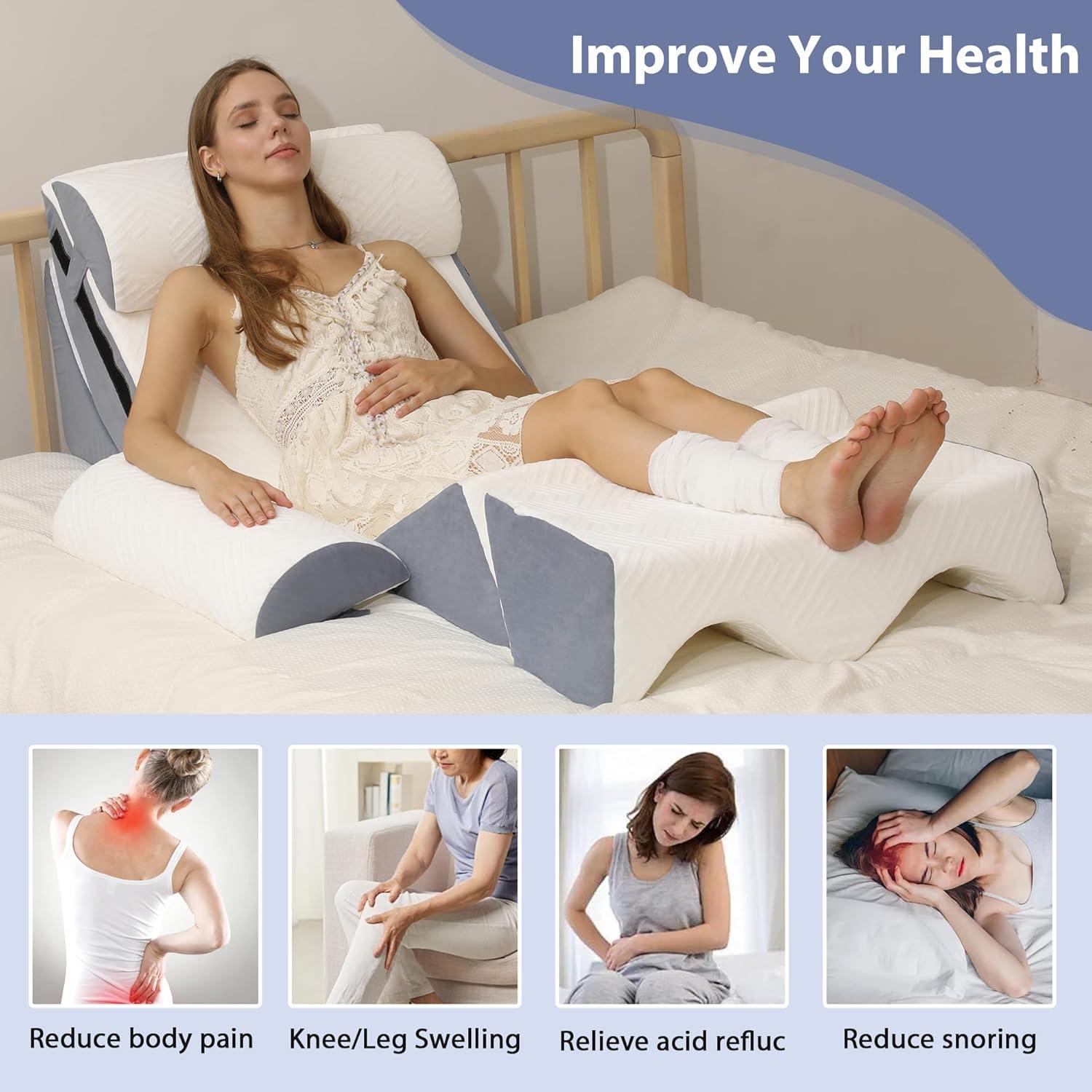 Juego de 6 almohadas ortopédicas Acxseo para recuperación y reflujo