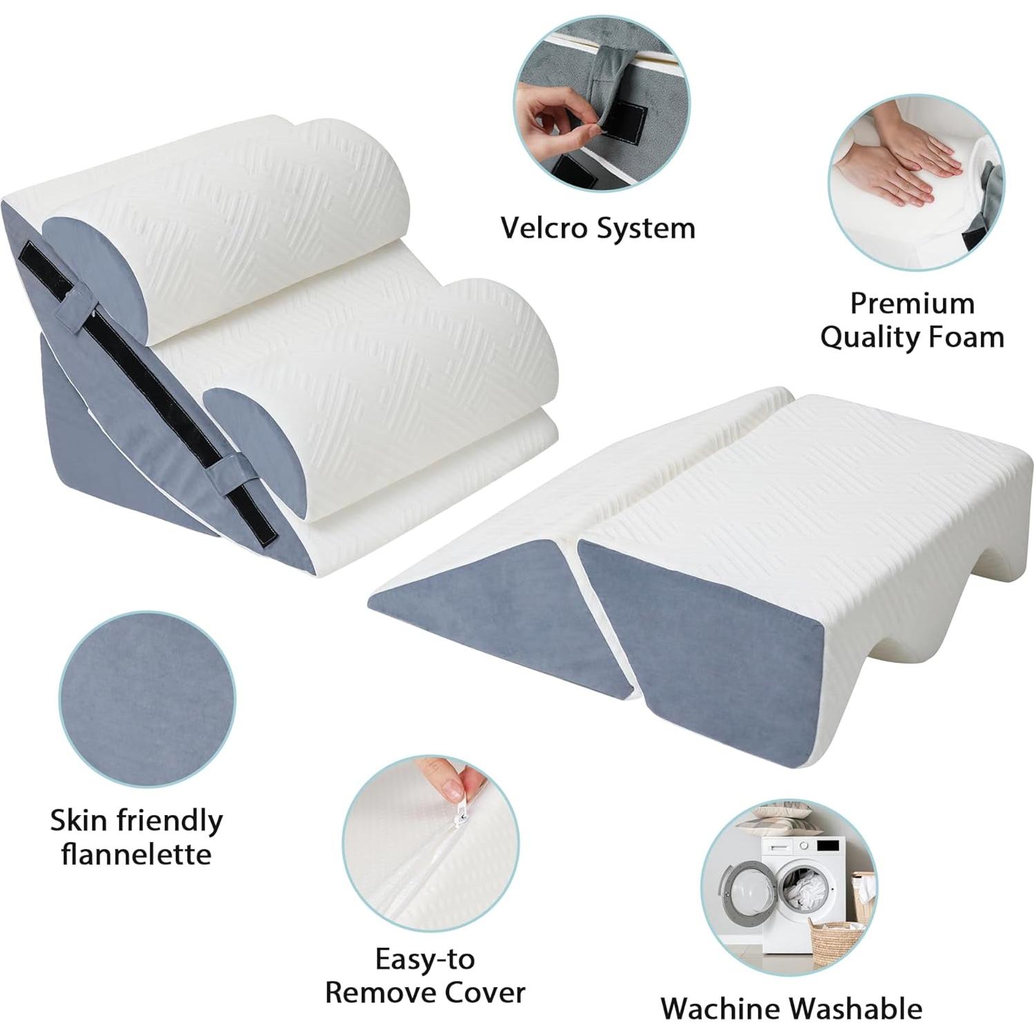 Juego de 6 almohadas ortopédicas Acxseo para recuperación y reflujo