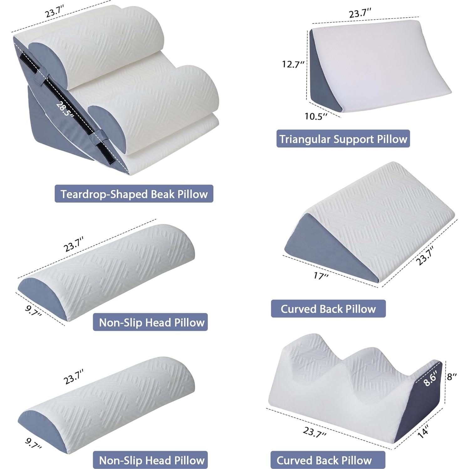 Juego de 6 almohadas ortopédicas Acxseo para recuperación y reflujo