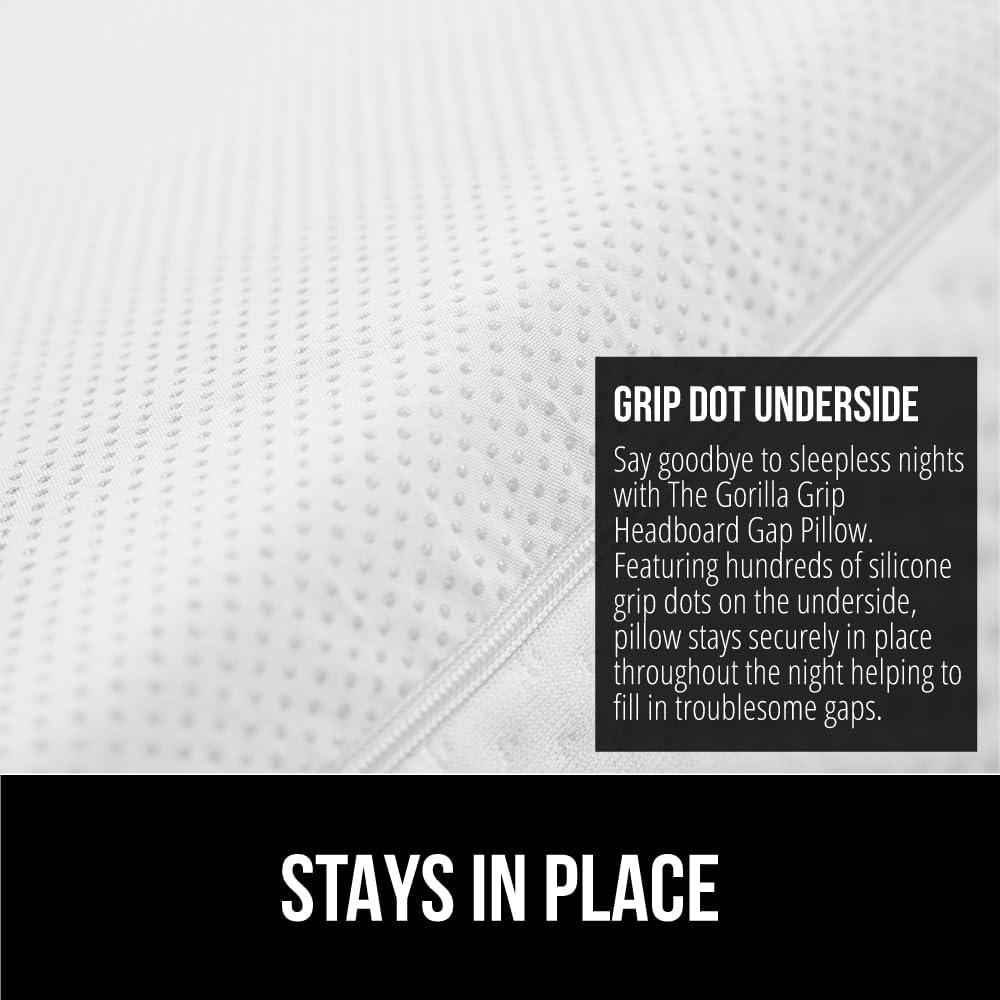 Almohada Cuña GORILLA GRIP Queen Espuma Alta Densidad Blanca
