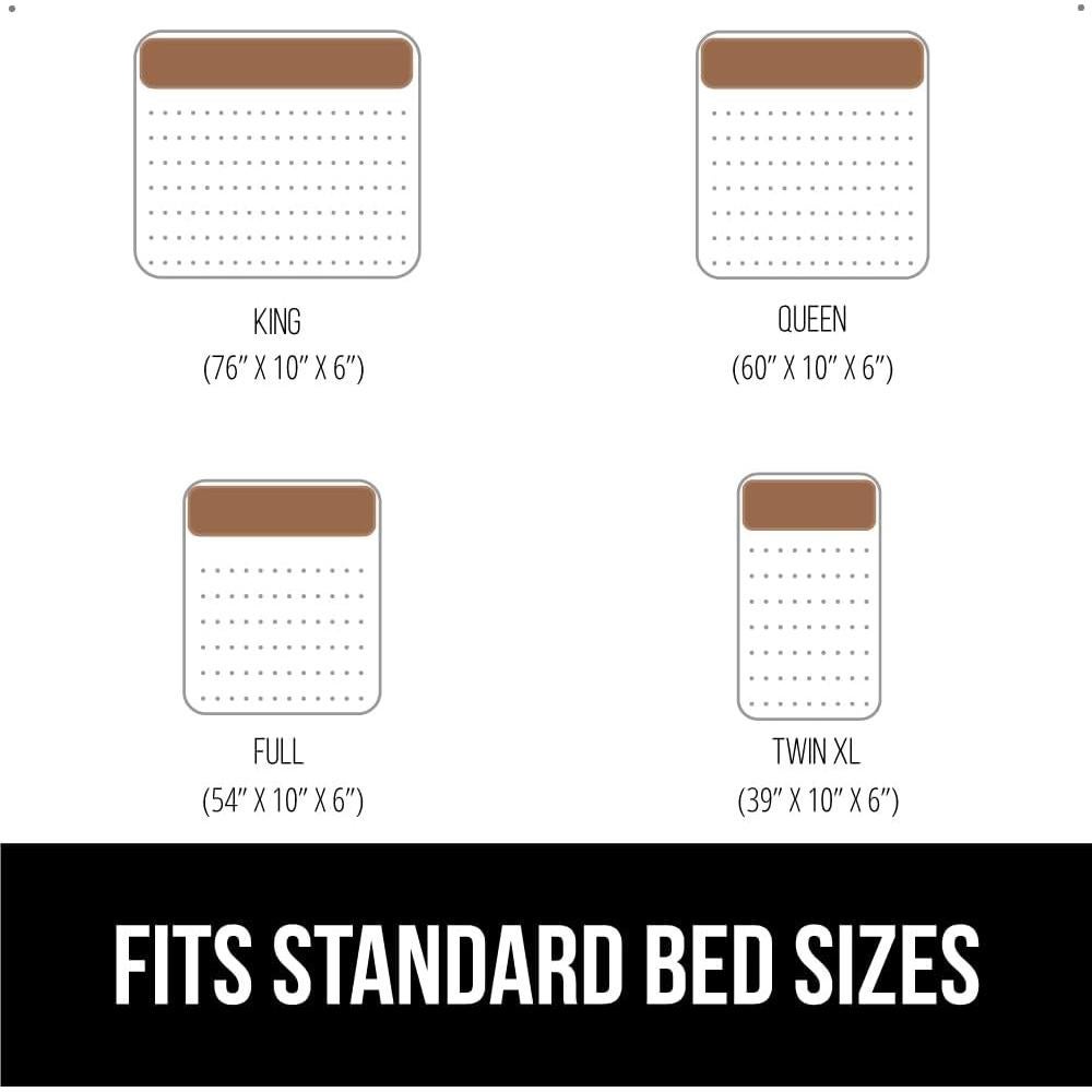 Almohada Cuña GORILLA GRIP Queen Espuma Alta Densidad Blanca