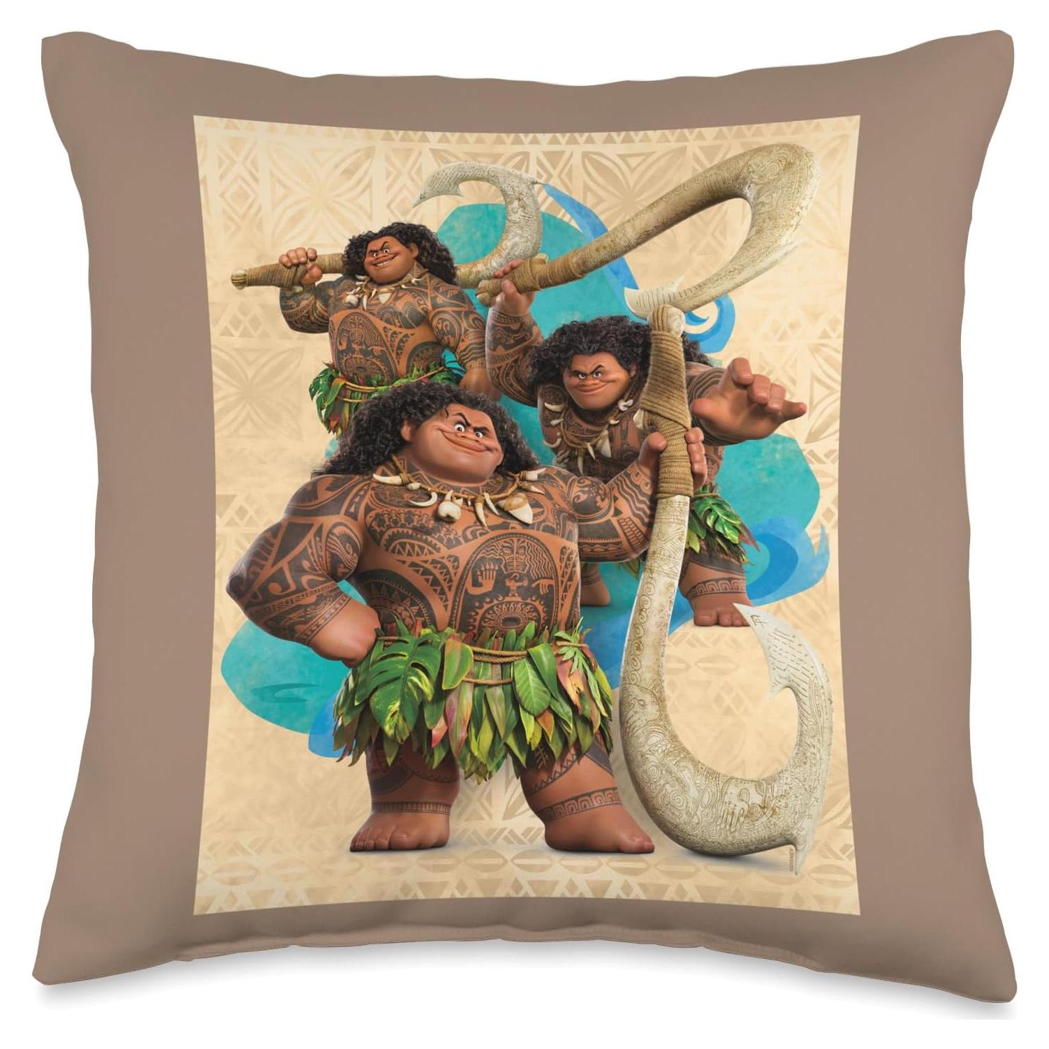 Almohadas Disney Moana 2 Maui con Gancho de Pescado 40x40cm